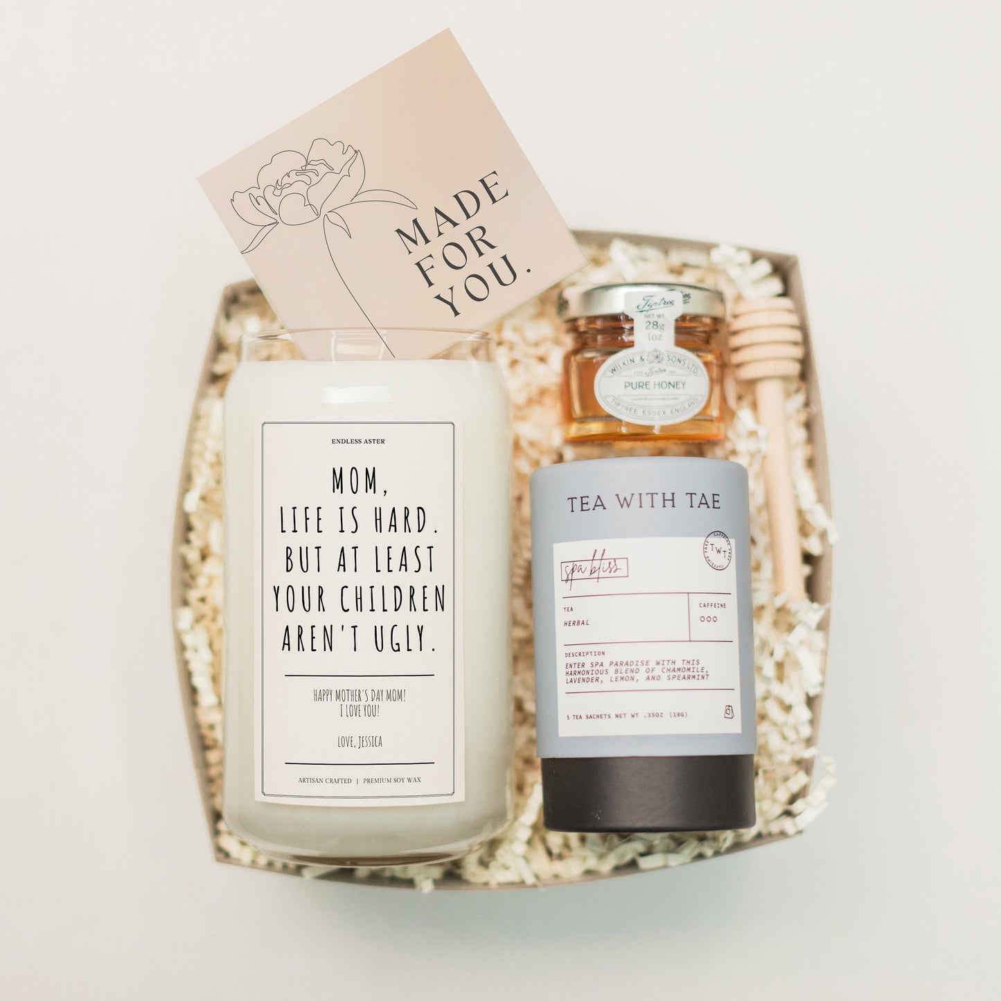 Funny Candle Spa Gift Box for Mom, Life Is Hard But At Least Your Children Aren't Ugly, Custom Mothers Day Gift for Her, Mom Birthday Gift