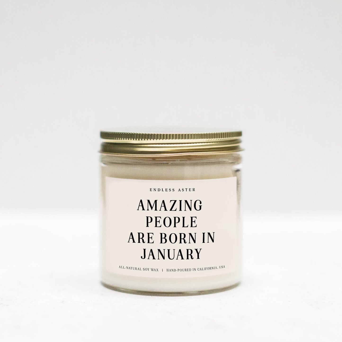 Amazing People Are Born In January Candle
