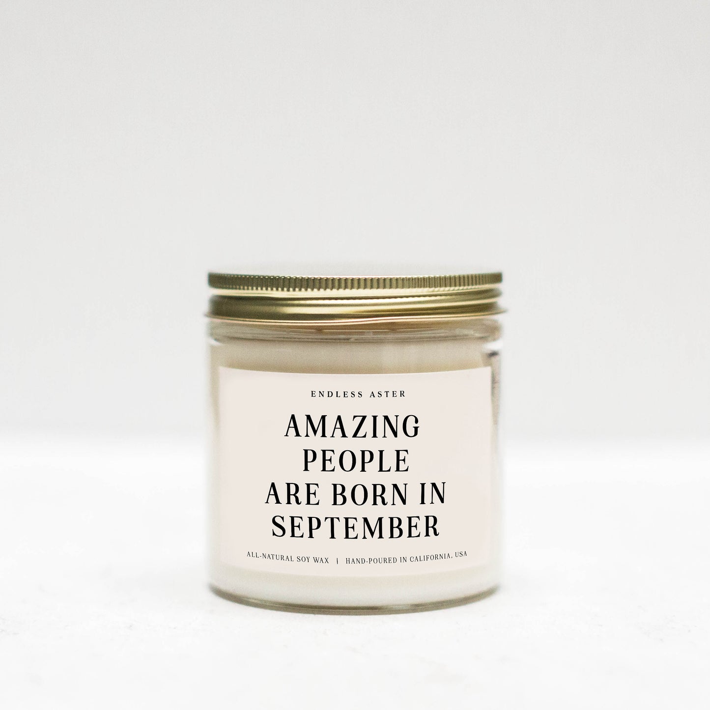 Amazing People Are Born In September Candle