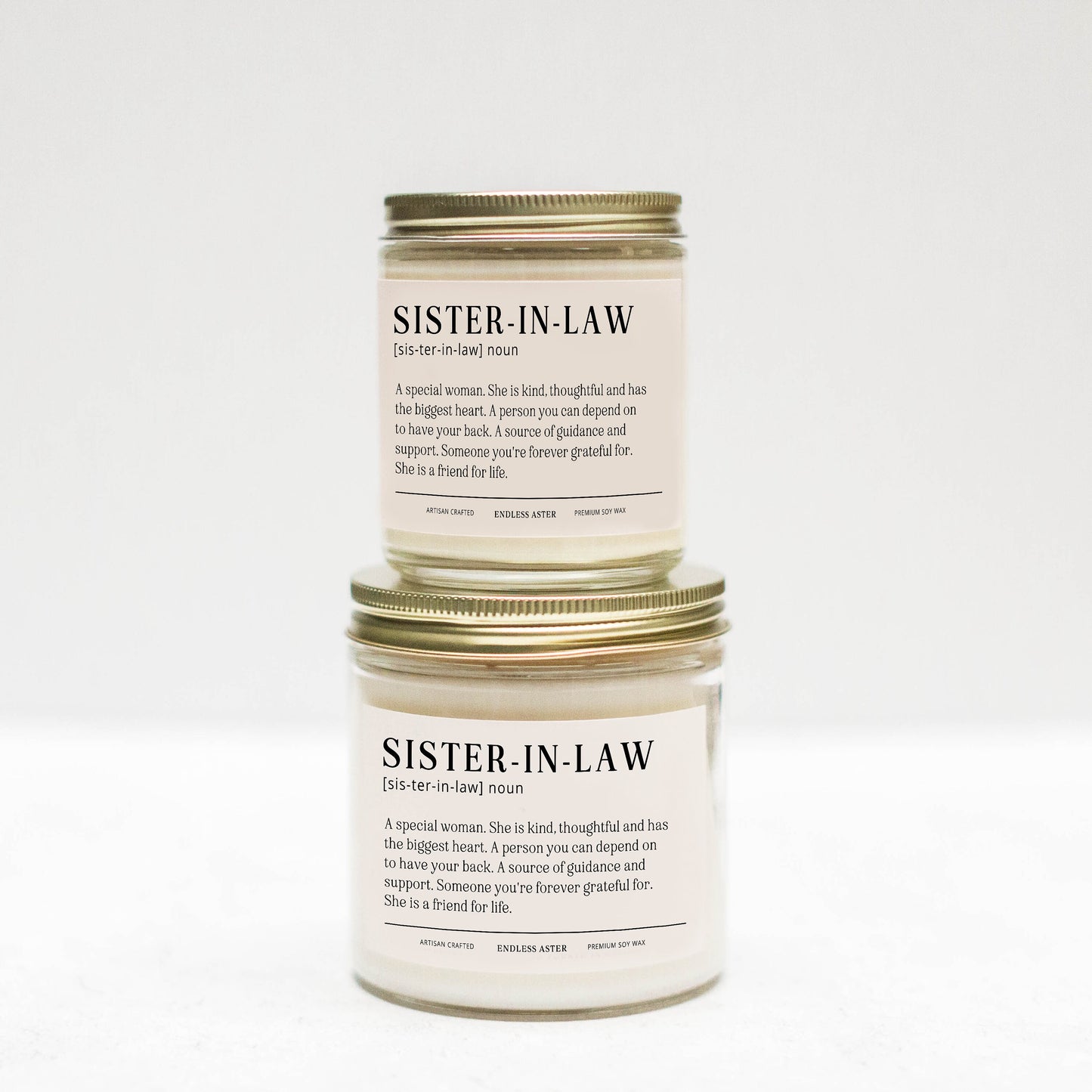 SISTER IN LAW Definition Candle Spa Gift Box for Her, Bonus Sister Birthday Gift, Funny Candle for Wedding Day Gift for Sister In Law