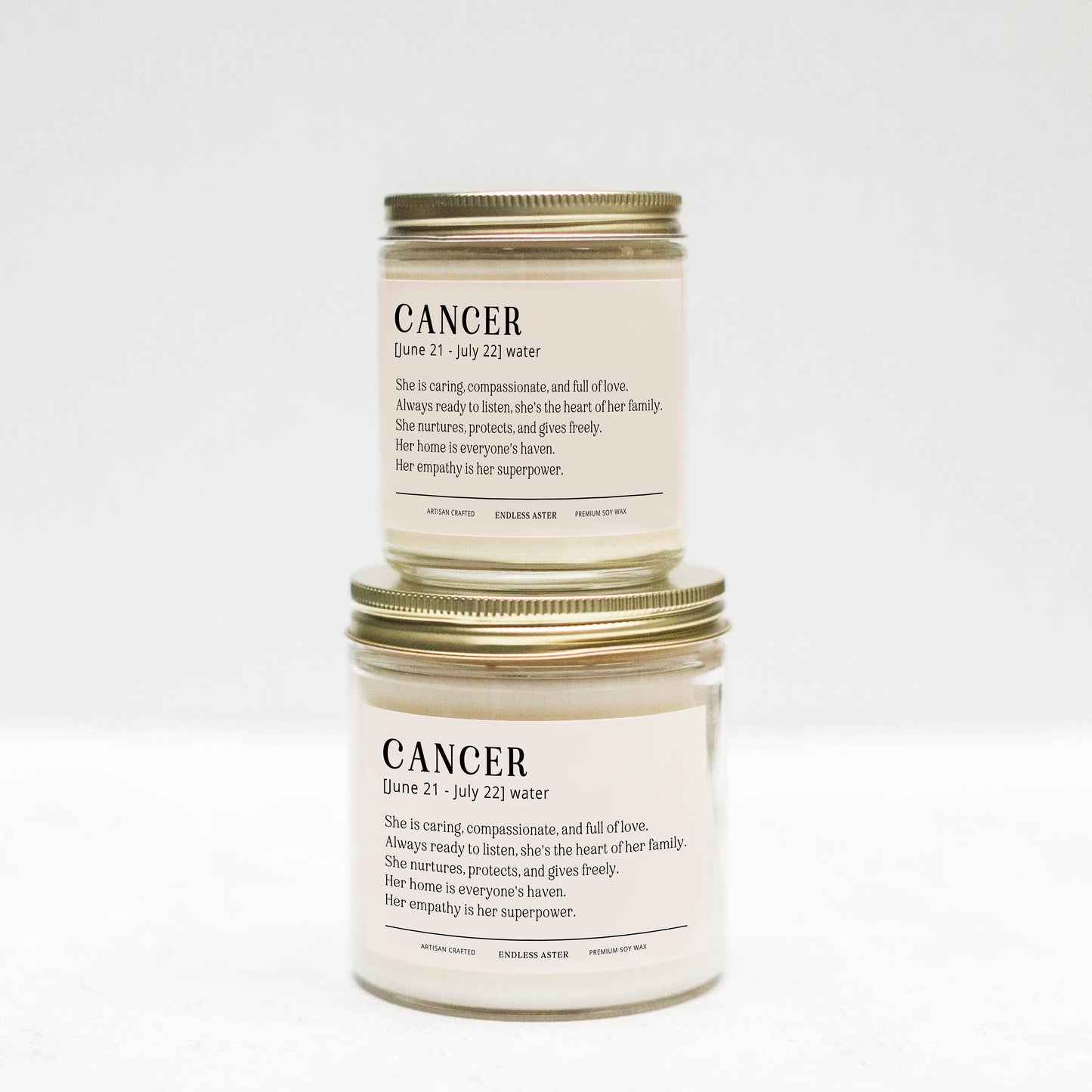 CANCER Zodiac Astrology Sign Candle Spa Gift Box, Cancer June and July Birthday Gift for Her, Horoscope Constellation Handmade Candle Gift