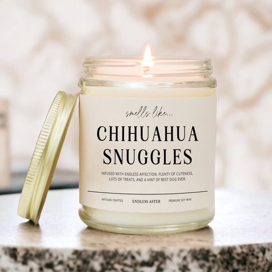 Chihuahua Snuggles Candle