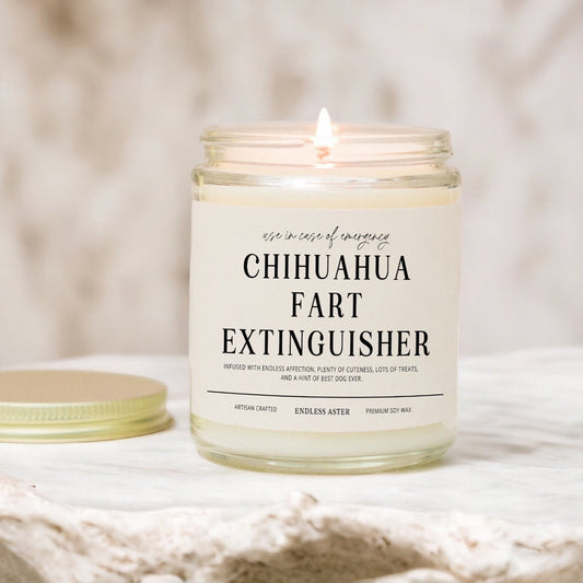 Chihuahua Fart Extinguisher Candle